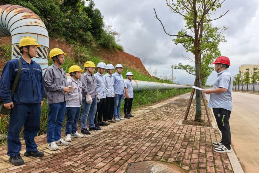 铂瑞万载发展供热管路蒸汽泄漏变乱演练